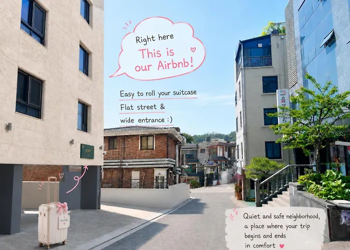 신축 2룸, 엘베, 공항버스 3분, 경복궁&명동 직행버스 1분 #32 *